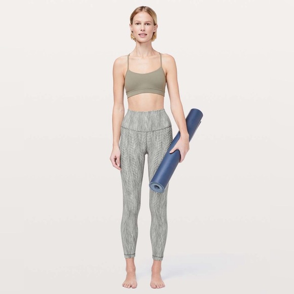 Lululemon Wunder Under High-Rise Tight 25" Arrow Jacquard Dark Olive Grey Sage 8 - Picture 5 of 9
